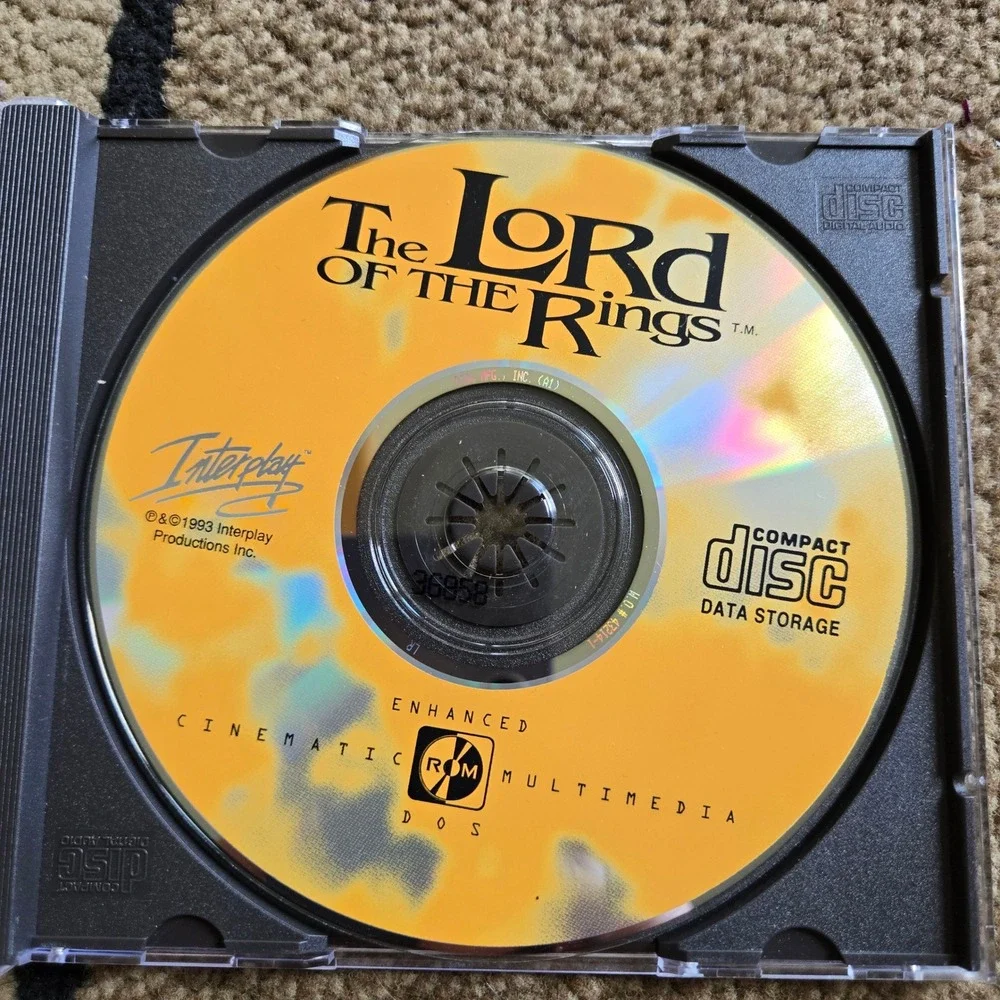 The Lord of the Rings Enhanced Cinematic Multimedia DOS CD-ROM Interplay 1993